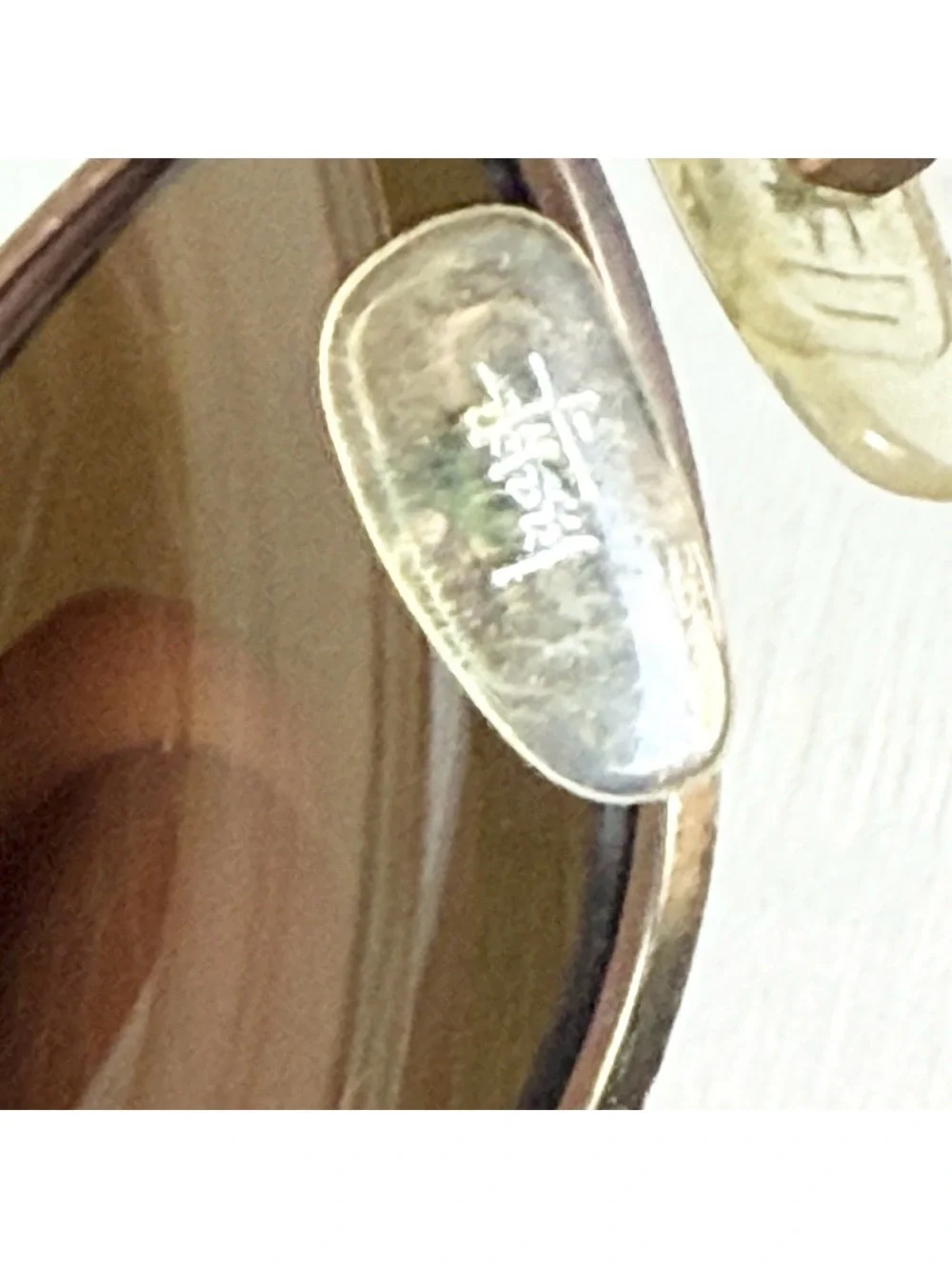 Stussy Eyewear Ace Sunglasses Frame Gold Aviator Brown Lens 54-14-120 Vtg Japan